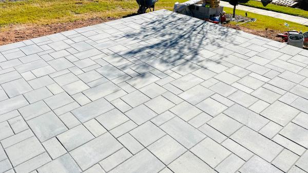Triangle Drainage and Hardscape