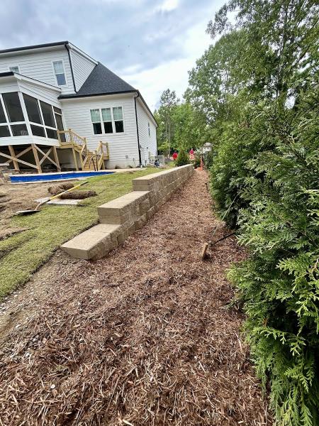 Triangle Drainage and Hardscape