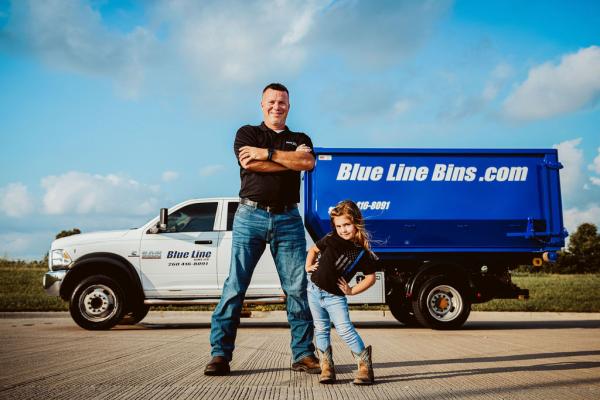Blue Line Bins
