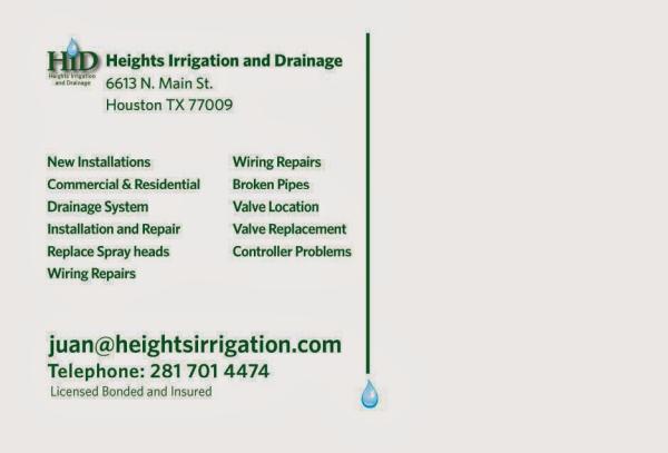 Houston Heights Irrigation and Drainage LLC