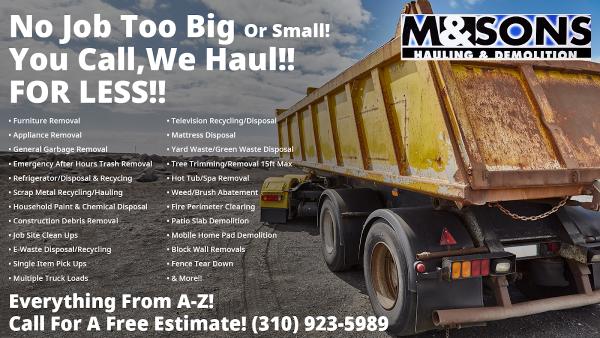 M & Sons Hauling/Demolition