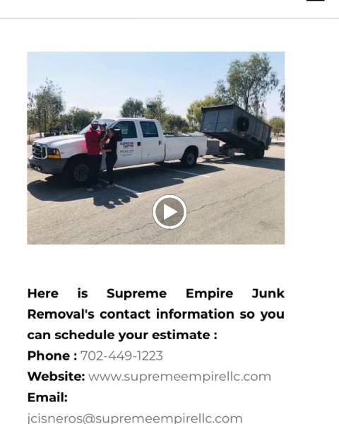 Supreme Junk & Trash Removal Service Las Vegas