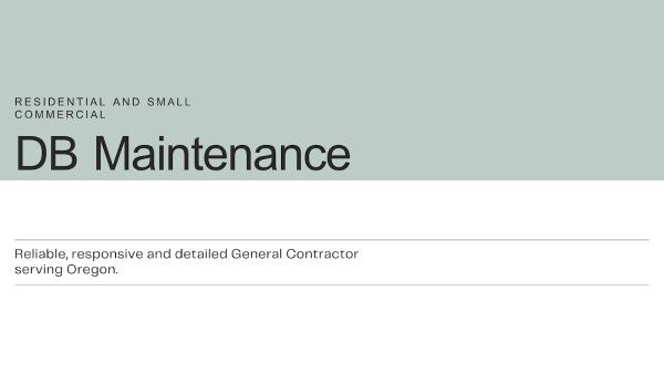 DB Maintenance