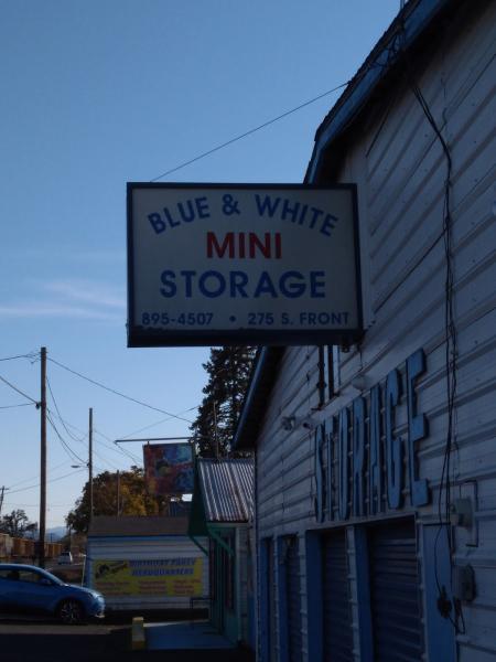 Blue & White Mini Storage