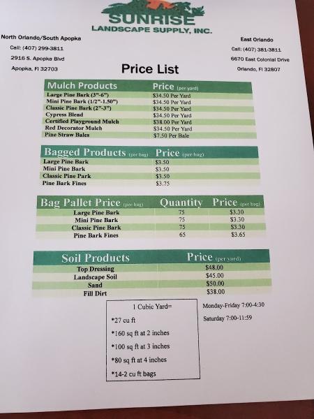 Sunrise Landscape Supply