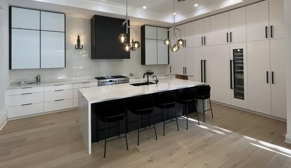 Real Hardwood Floors and Custom Cabinets