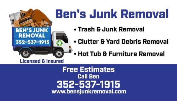Ben's Junk Removal Same Day or Next Day Service