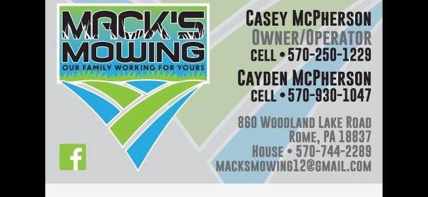 Mack's Mowing and Lawn Care