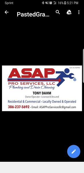 Asap Pro Services Plumbing and Drain Cleaning