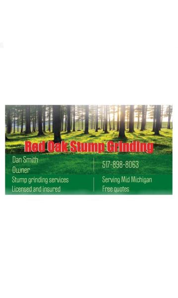 Red Oak Stump Grinding