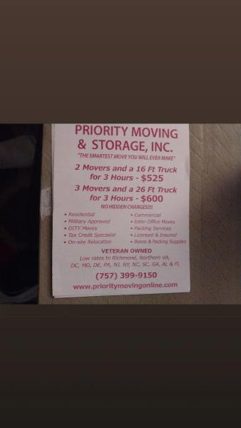 Priority Moving and Storage
