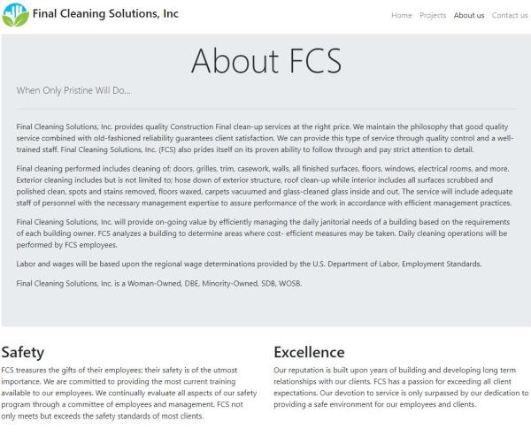 Final Cleaning Solutions Inc.