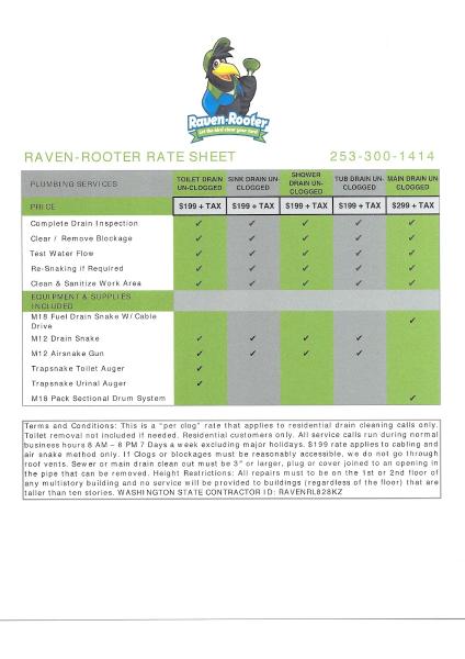 Raven Rooter Sewer & Drain Cleaning Tacoma