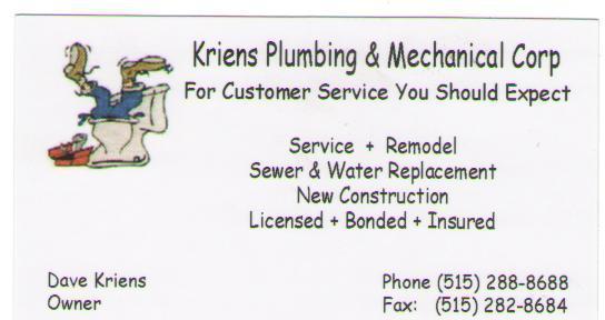 Kriens Plumbing & Mechanical Corporation