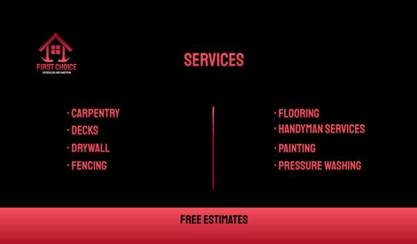 First Choice Home Remodeling and Handyman