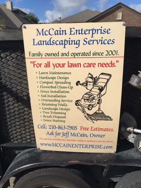 McCain Enterprise Landscaping Services