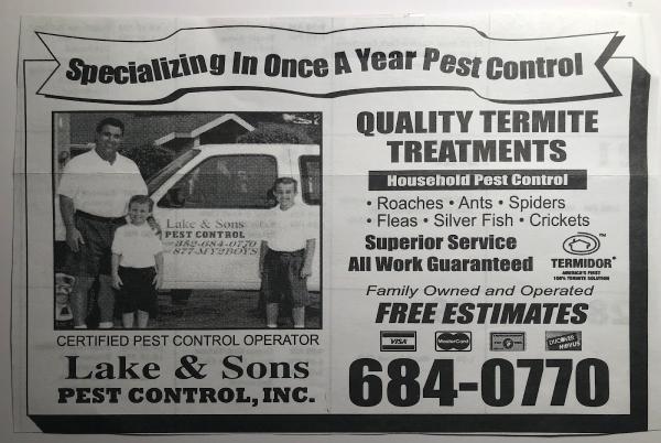 Lake & Sons Pest Control