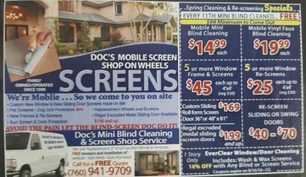 Doc's Mini Blinds & Screen Service