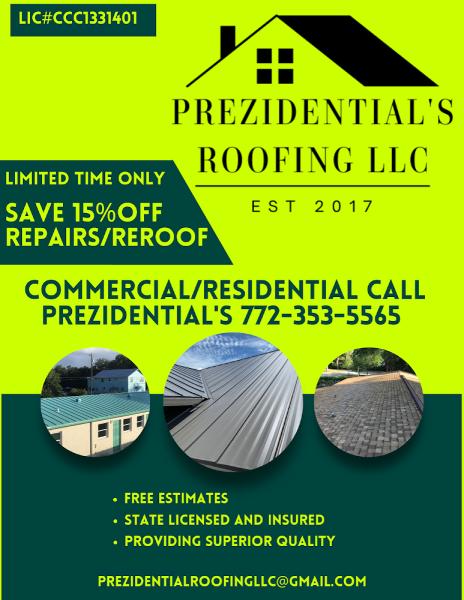 Prezidential's Roofing LLC
