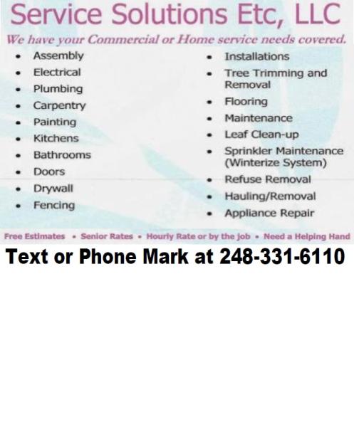 Handyman Service Solutions Etc