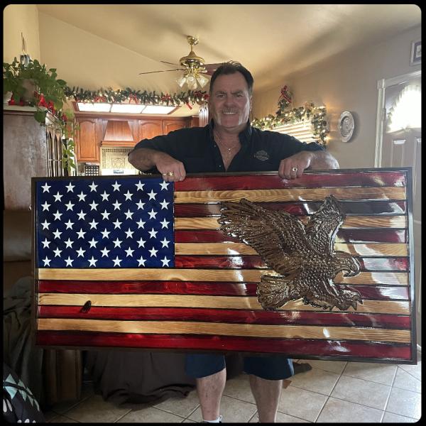 Kpcc Woodworking and Rustic Flags!