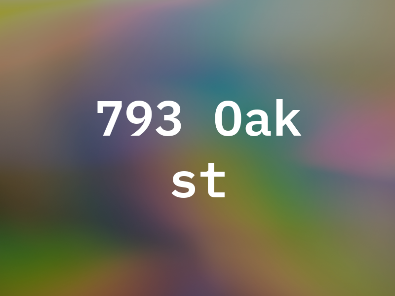 793 Oak st