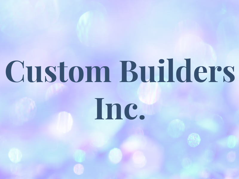 MB Custom Builders Inc.