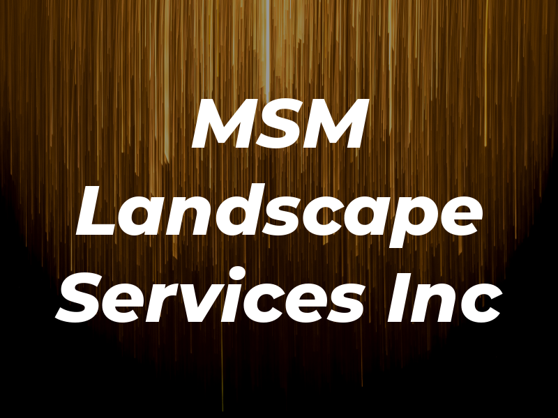 MSM Landscape Services Inc