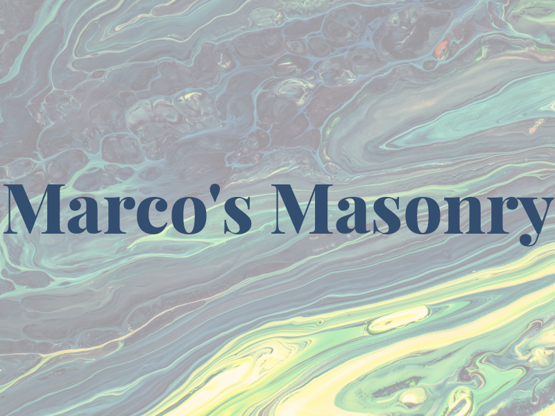 Marco's Masonry