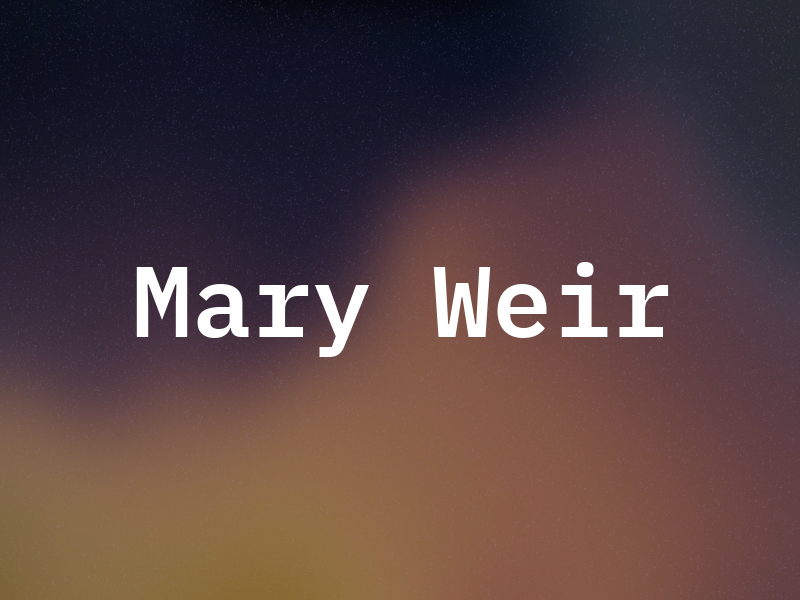 Mary Weir