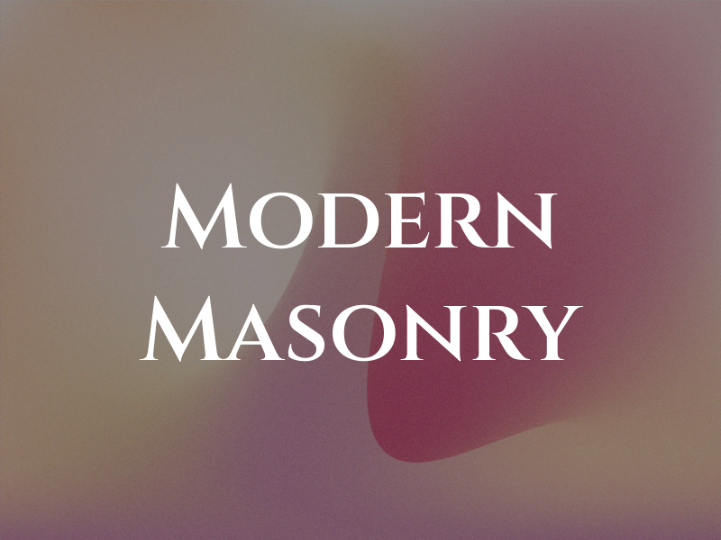 Modern Masonry