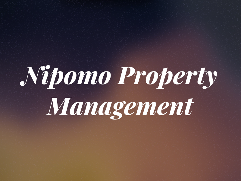 Nipomo Property Management