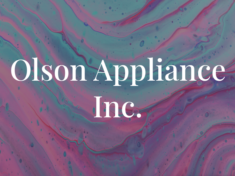 Olson Appliance Inc.