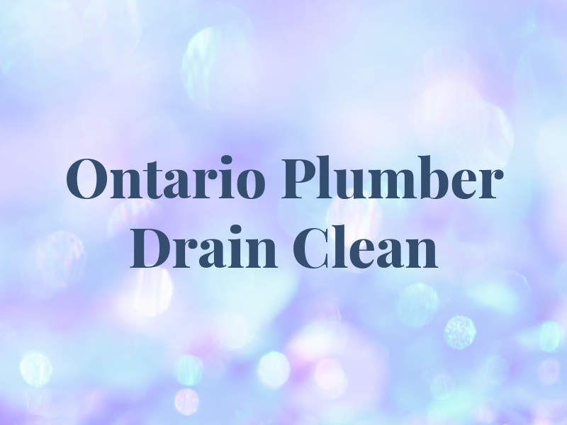 Ontario Plumber & Drain Clean