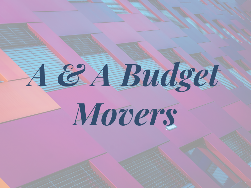 A & A Budget Movers