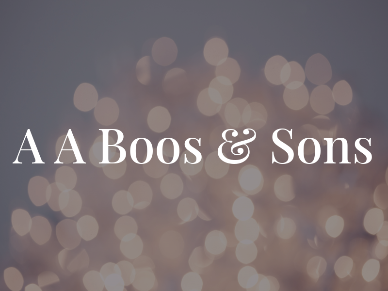 A A Boos & Sons