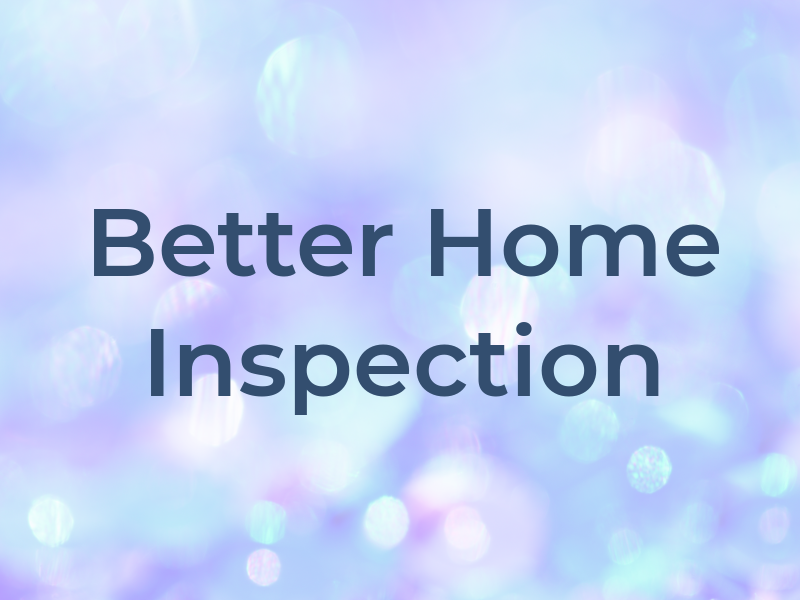 A Better Home Inspection
