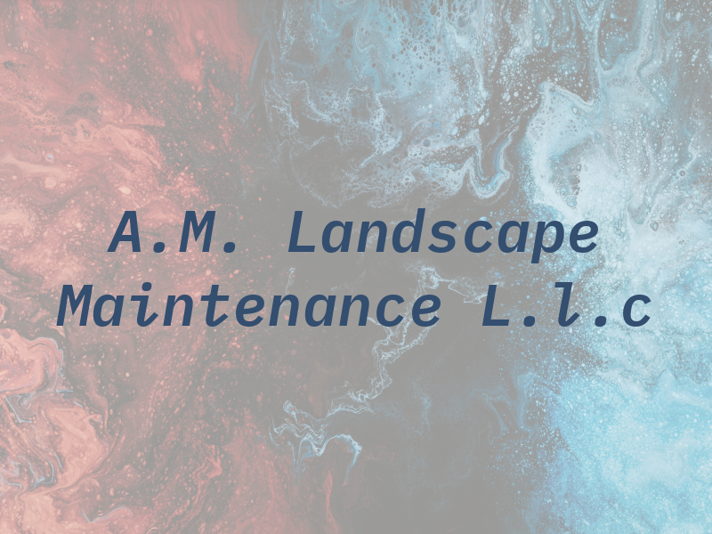 A.M. Landscape Maintenance L.l.c