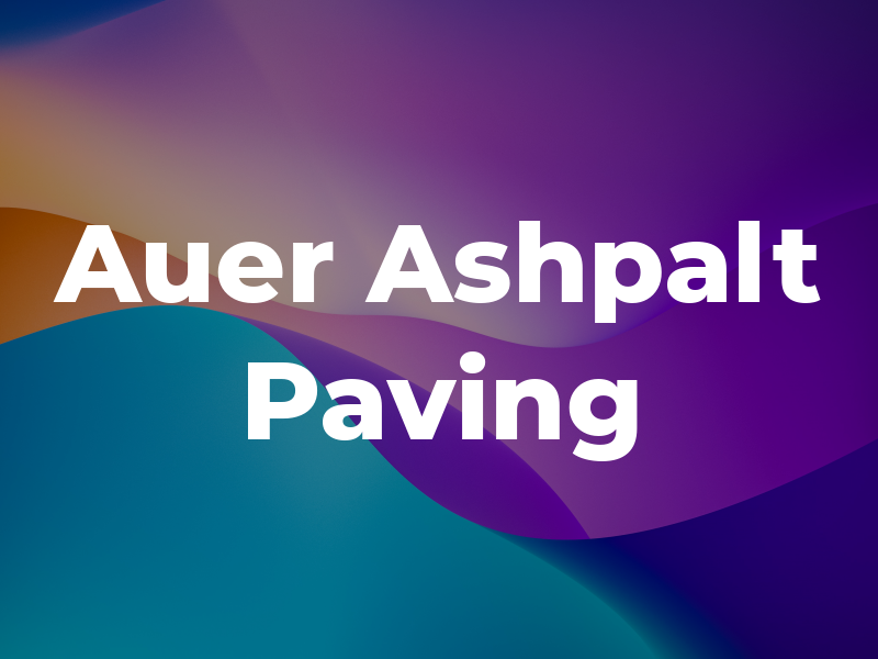Auer Ashpalt Paving
