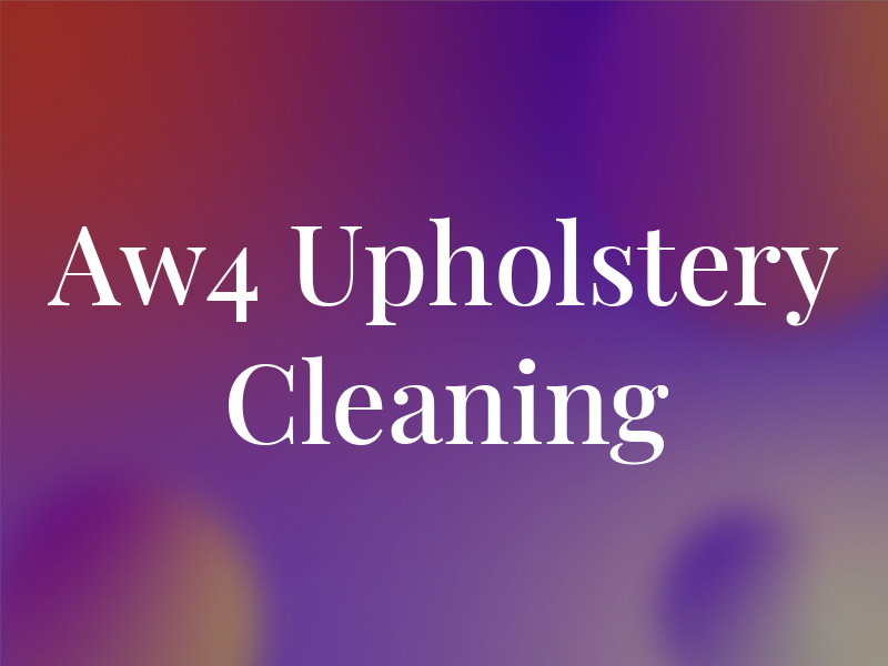 Aw4 Upholstery Cleaning