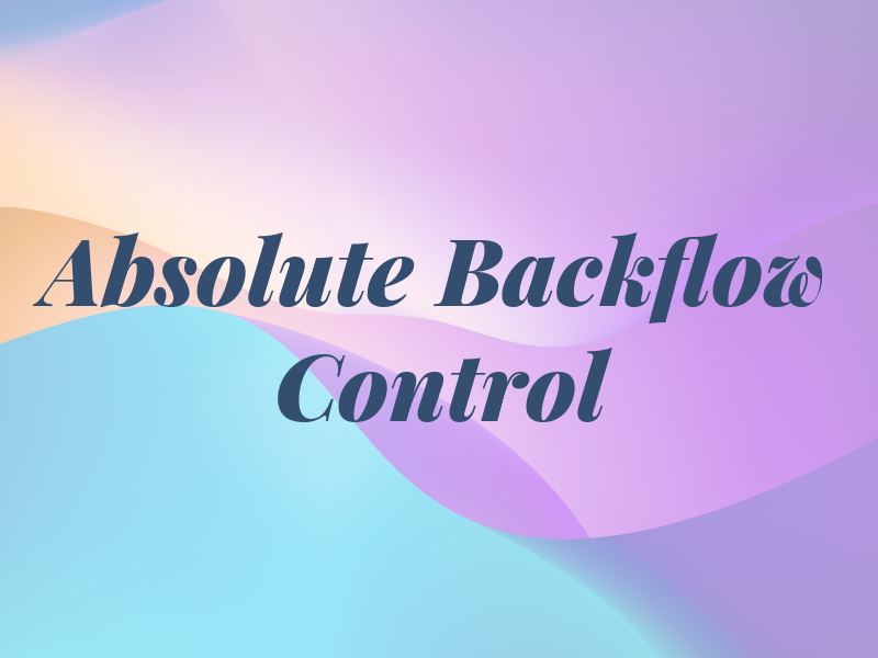 Absolute Backflow Control