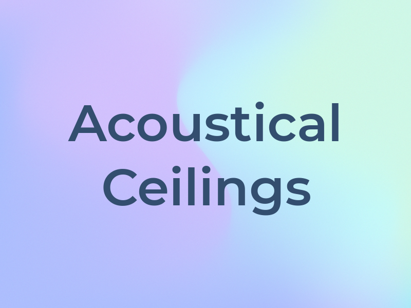 Acoustical Ceilings