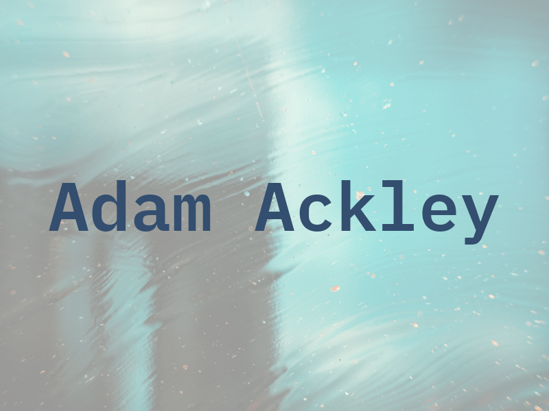 Adam Ackley