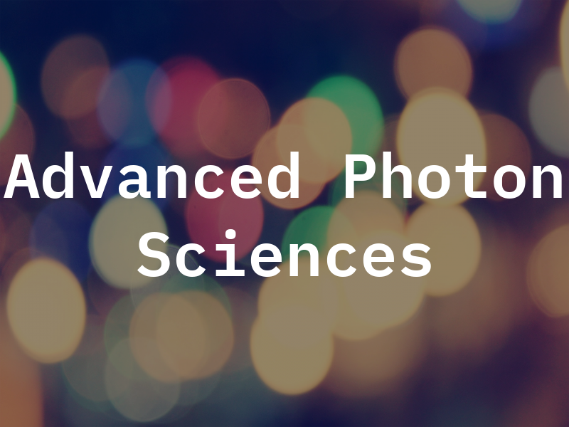 Advanced Photon Sciences