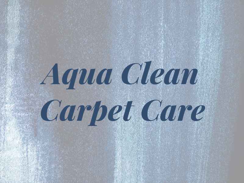 Aqua Clean Carpet Care