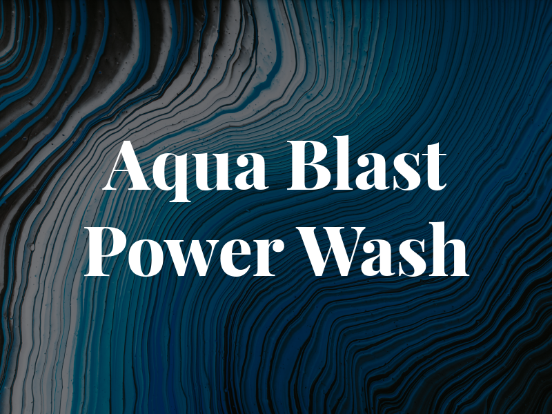 Aqua Blast Power Wash
