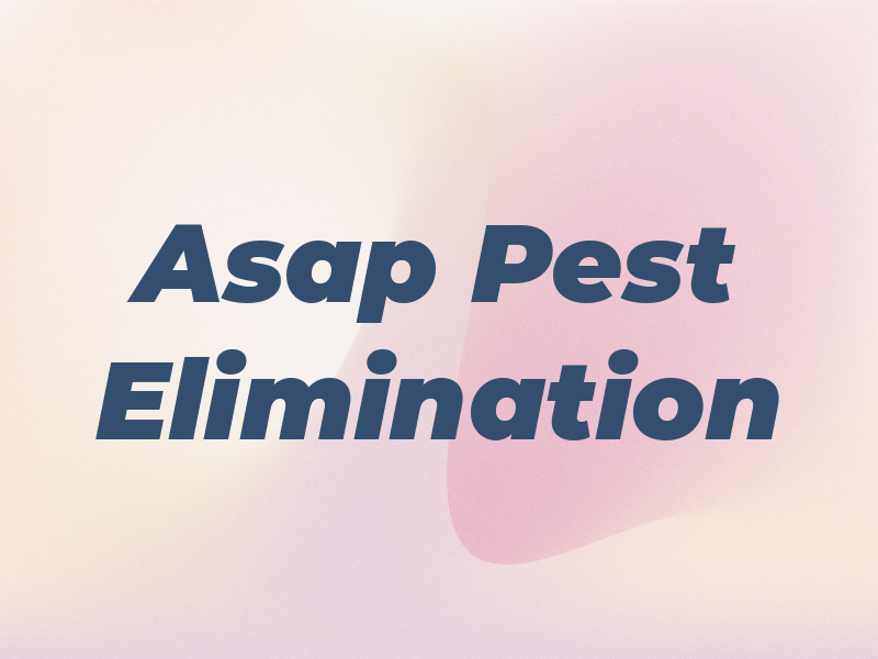 Asap Pest Elimination