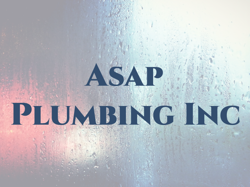Asap Plumbing Inc