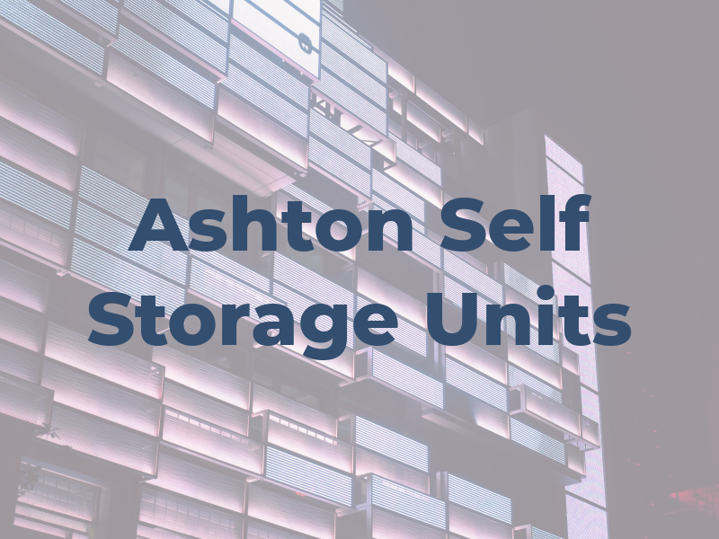 Ashton Self Storage Units