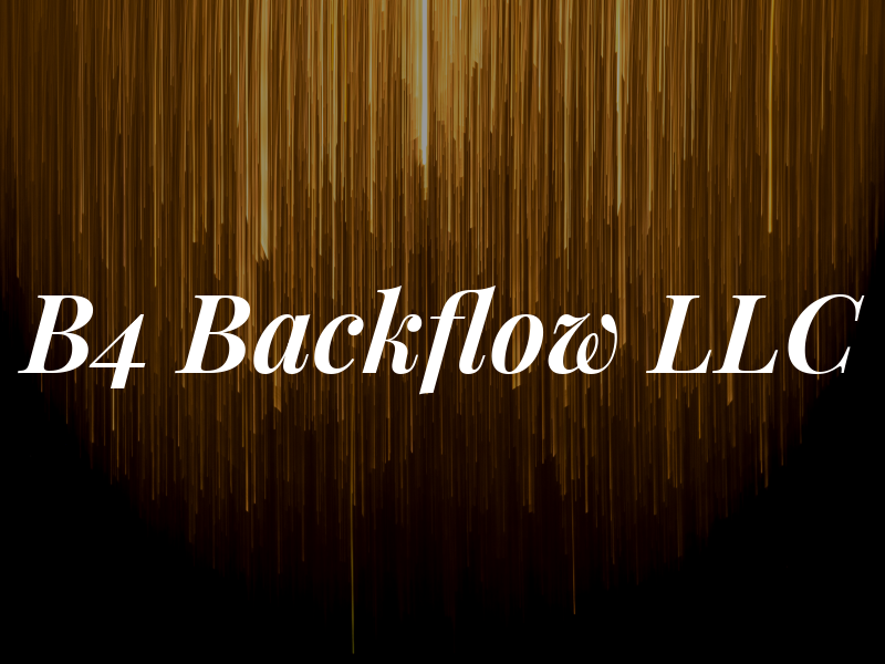 B4 Backflow LLC